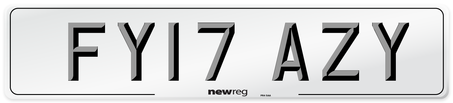 FY17 AZY Number Plate from New Reg